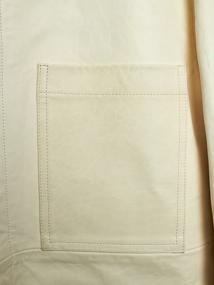 Rick Owens AW25 "CONCORDIANS" MILK Lamb Leather Outershirt