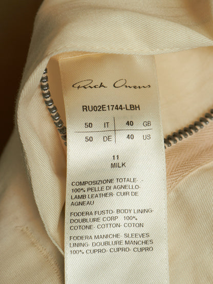 Rick Owens AW25 "CONCORDIANS" MILK Lamb Leather Outershirt