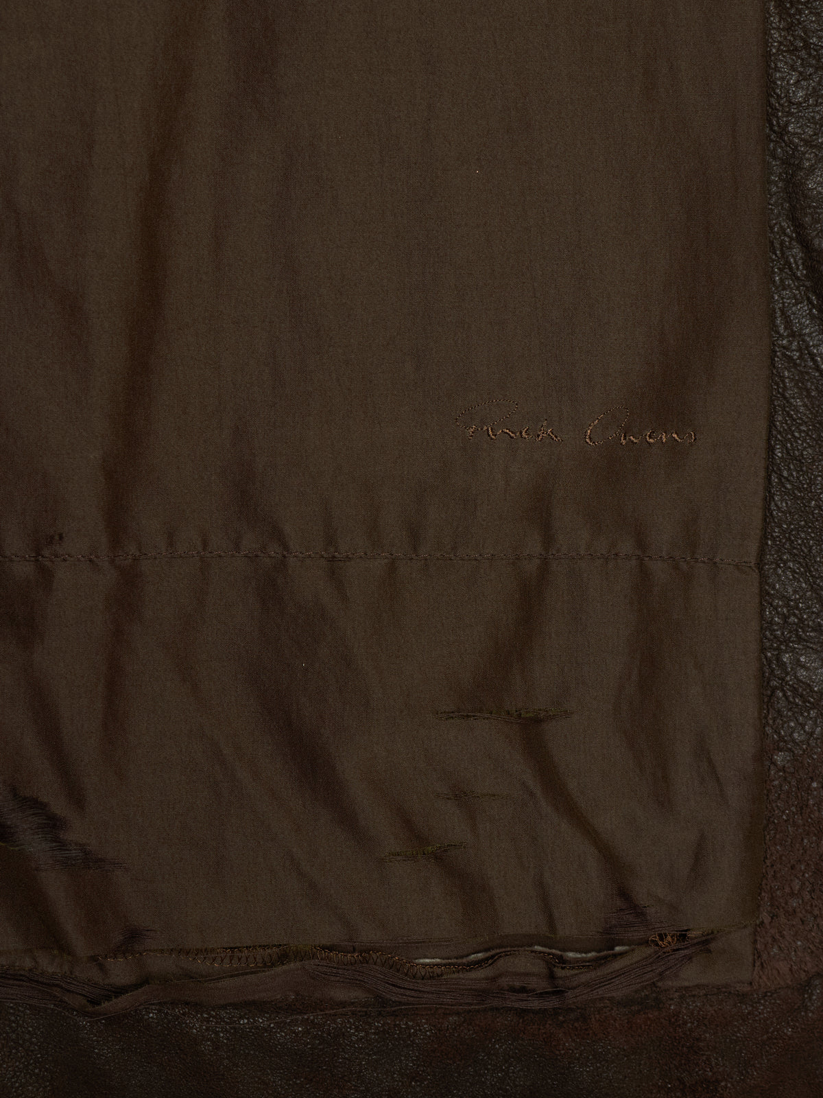 Rick Owens AW09 "CRUST" BITTER High Neck Intarsia Blistered Lamb Leather Jacket