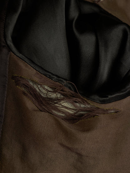 Rick Owens AW09 "CRUST" BITTER High Neck Intarsia Blistered Lamb Leather Jacket