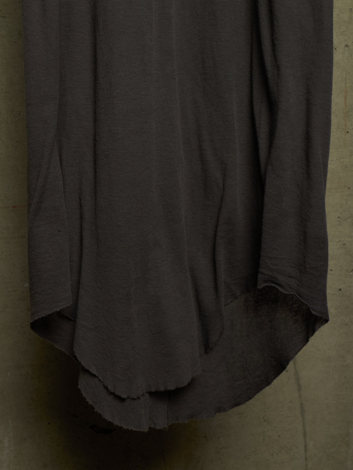 Rick Owens AW10 "GLEAM" DRK SHADOW Unfinished Hem Longline Rib Knit Tank Top