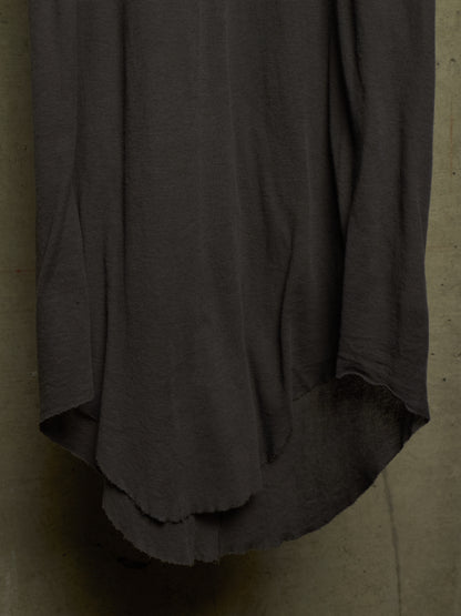 Rick Owens AW10 "GLEAM" DRK SHADOW Unfinished Hem Longline Rib Knit Tank Top