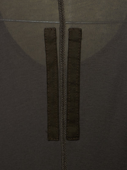 Rick Owens AW10 "GLEAM" DRK SHADOW Unfinished Hem Longline Rib Knit Tank Top