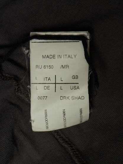 Rick Owens AW10 "GLEAM" DRK SHADOW Unfinished Hem Longline Rib Knit Tank Top