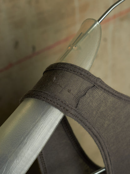 Rick Owens AW10 "GLEAM" DRK SHADOW Unfinished Hem Longline Rib Knit Tank Top