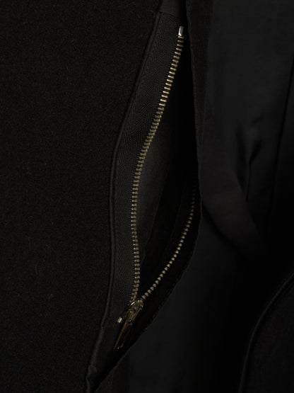 Rick Owens AW11 "LIMO" BLACK Wizard Hooded Wool Melton Coat