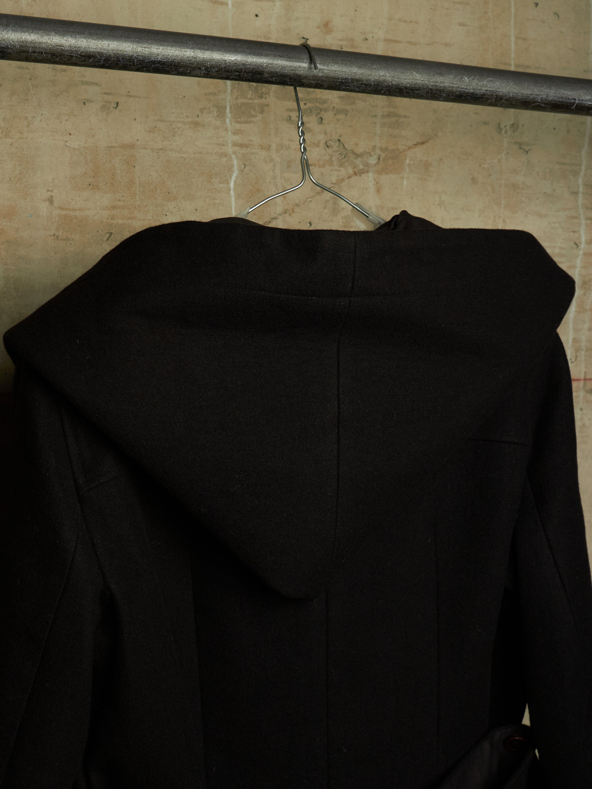 Rick Owens AW11 "LIMO" BLACK Wizard Hooded Wool Melton Coat
