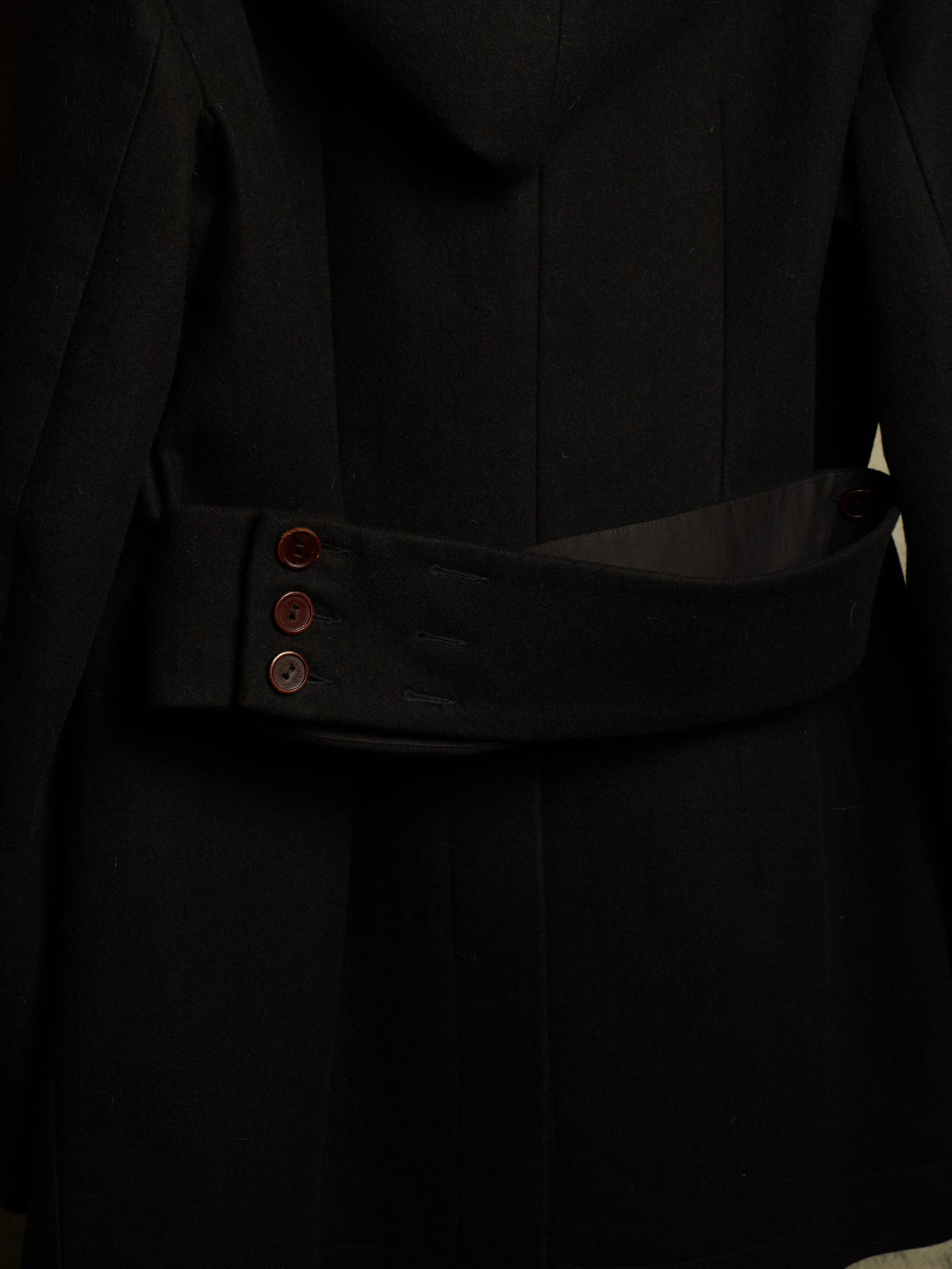 Rick Owens AW11 "LIMO" BLACK Wizard Hooded Wool Melton Coat