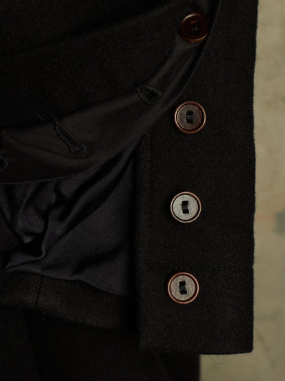 Rick Owens AW11 "LIMO" BLACK Wizard Hooded Wool Melton Coat