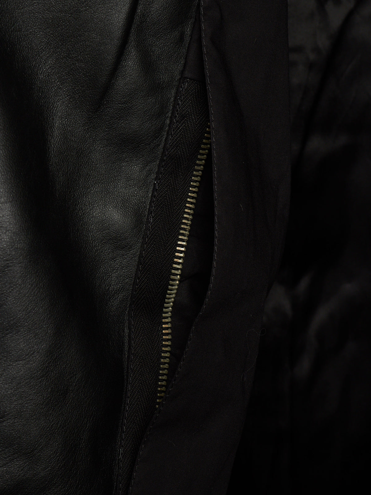 Rick Owens AW13 "PLINTH" BLACK Hooded Scuba Bullet Lamb Leather Jacket