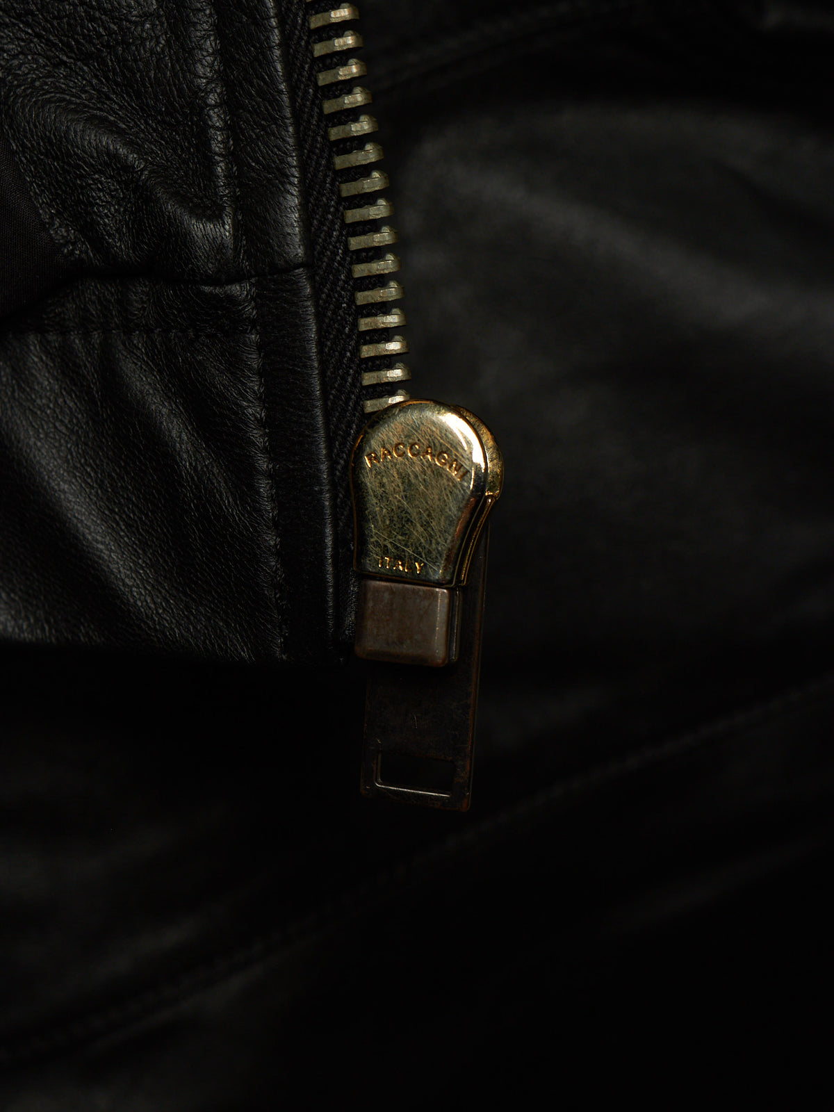 Rick Owens AW13 "PLINTH" BLACK Hooded Scuba Bullet Lamb Leather Jacket