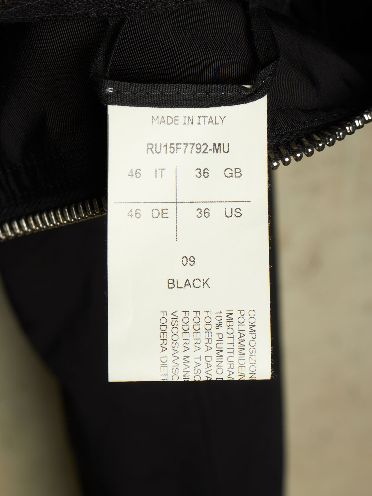 Rick Owens AW15 "SPHINX" BLACK Molino Down Puffer Jacket