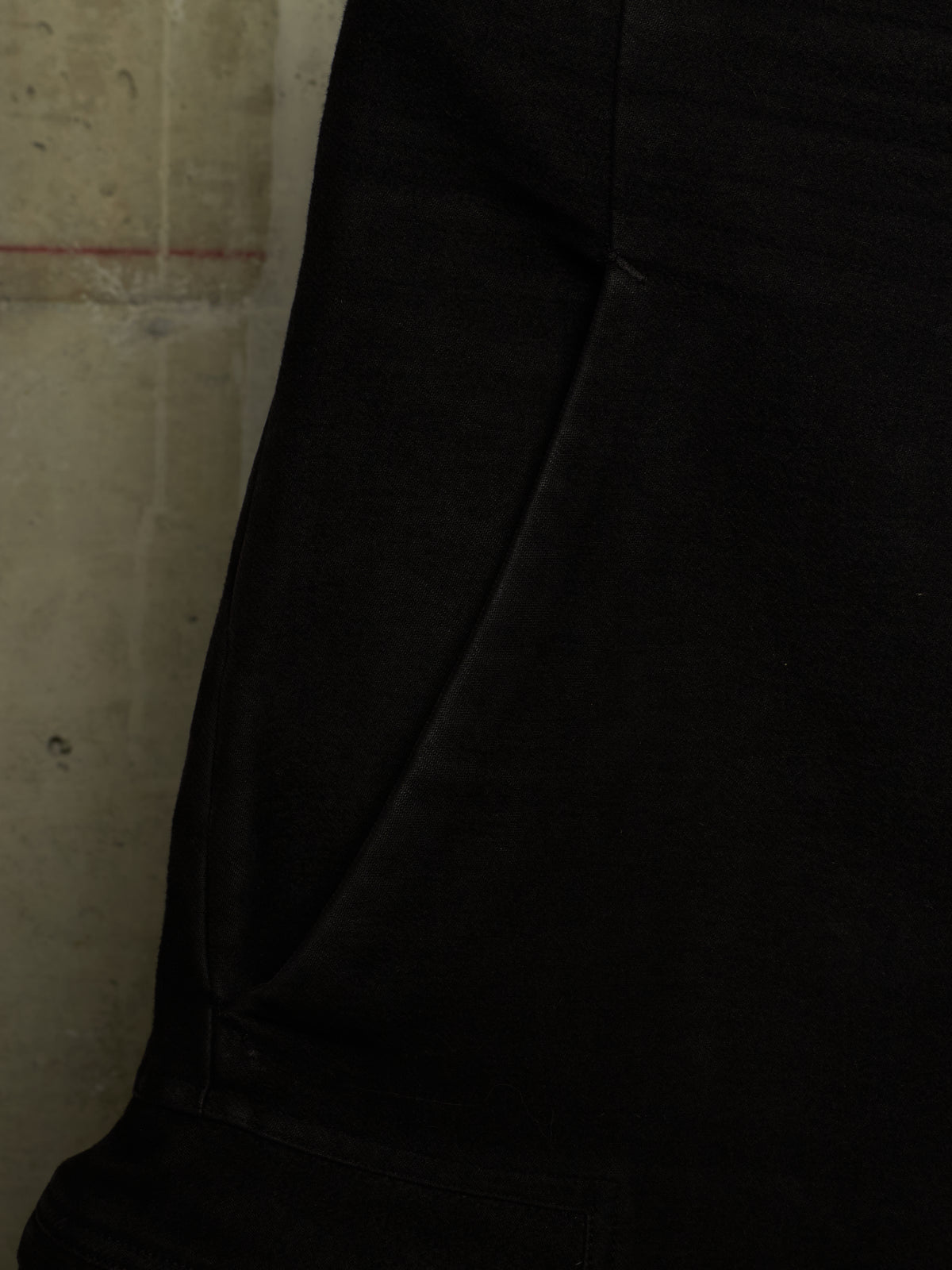 Rick Owens AW18 "SISYPHUS" BLACK Cotton Silk Moleskin High Waisted Cargo Pants