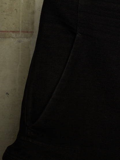 Rick Owens AW18 "SISYPHUS" BLACK Cotton Silk Moleskin High Waisted Cargo Pants