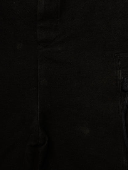 Rick Owens AW18 "SISYPHUS" BLACK Cotton Silk Moleskin High Waisted Cargo Pants