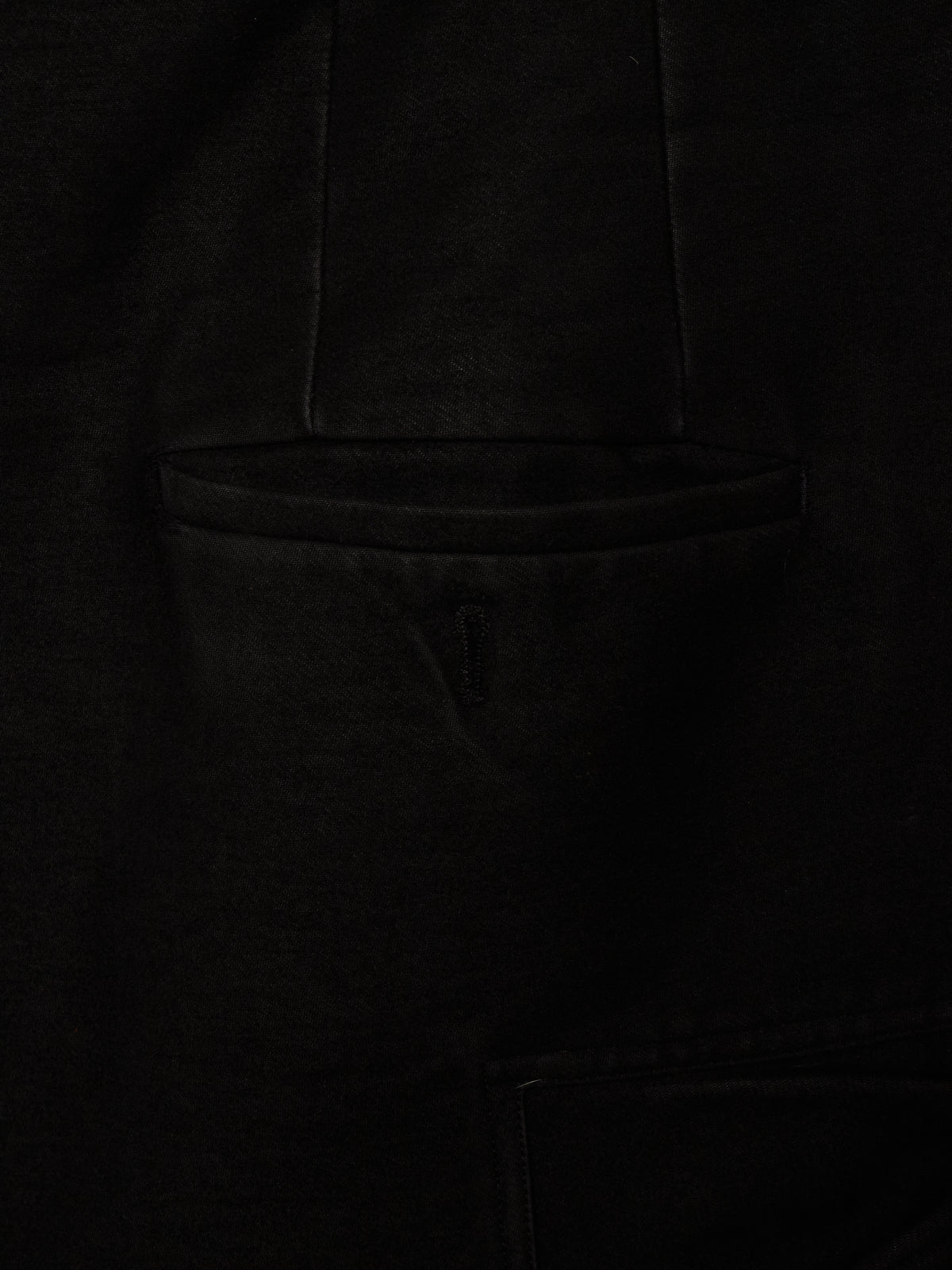 Rick Owens AW18 "SISYPHUS" BLACK Cotton Silk Moleskin High Waisted Cargo Pants