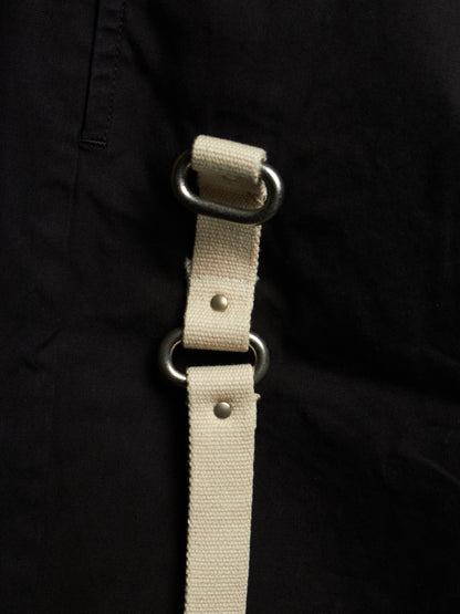 Rick Owens AW19 "LARRY" Black Utility Drop-crotch Pod Shorts