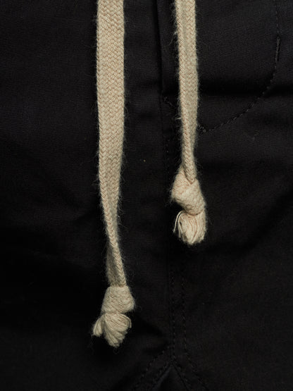 Rick Owens AW19 "LARRY" Black Utility Drop-crotch Pod Shorts