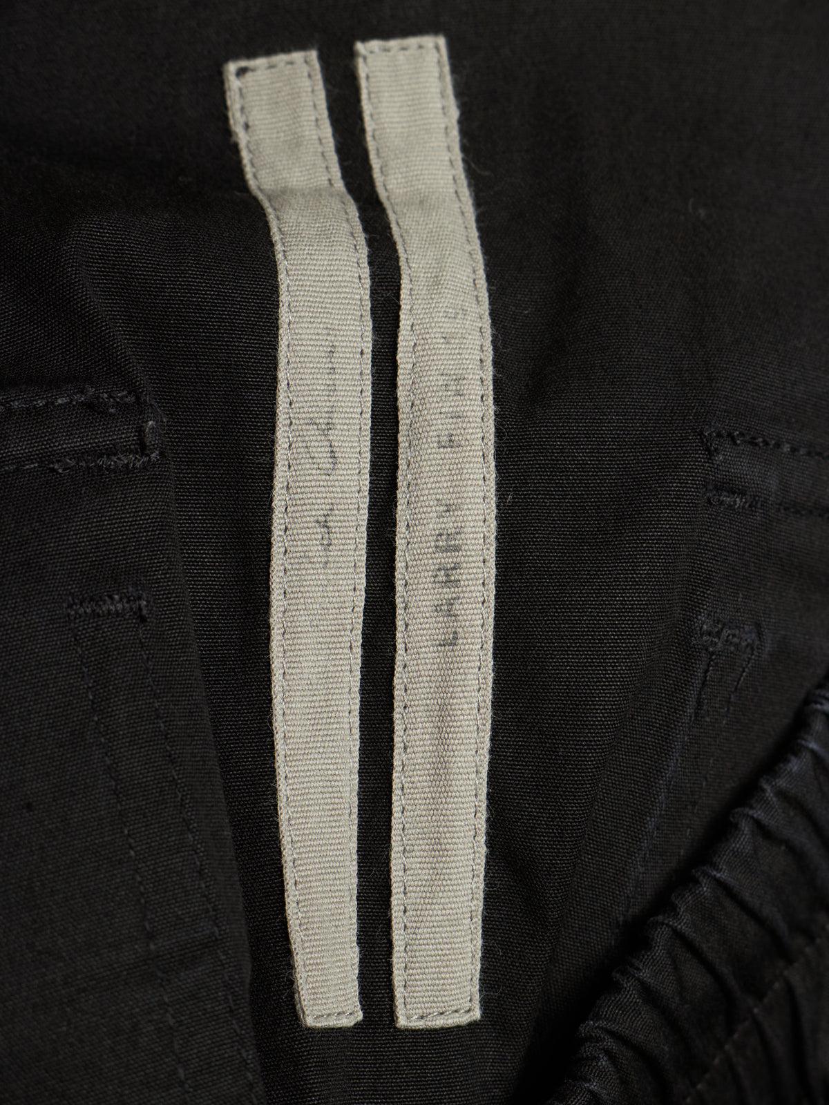 Rick Owens AW19 "LARRY" Black Utility Drop-crotch Pod Shorts