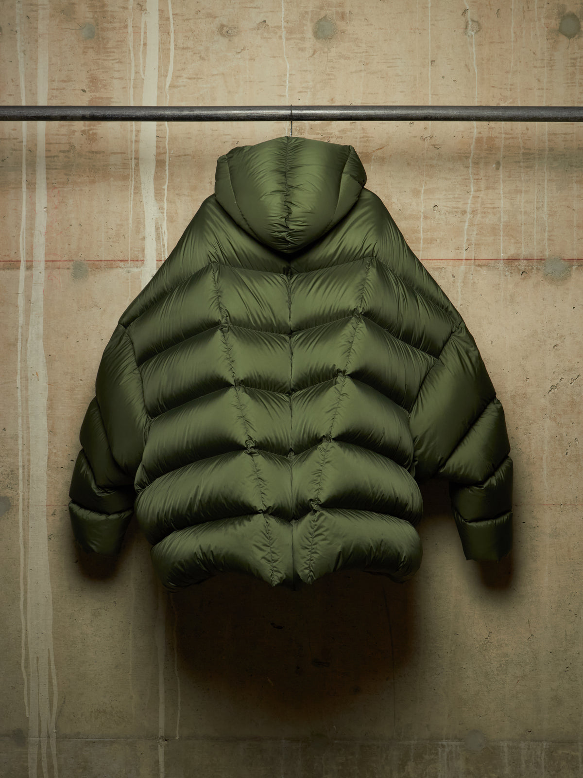 Rick Owens AW21 "GETHSEMANE" GREEN Duvet Jumbo Peter Hooded Puffer Down Jacket