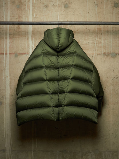 Rick Owens AW21 "GETHSEMANE" GREEN Duvet Jumbo Peter Hooded Puffer Down Jacket