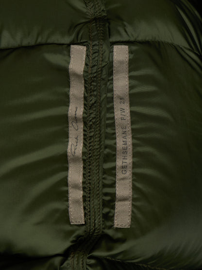 Rick Owens AW21 "GETHSEMANE" GREEN Duvet Jumbo Peter Hooded Puffer Down Jacket