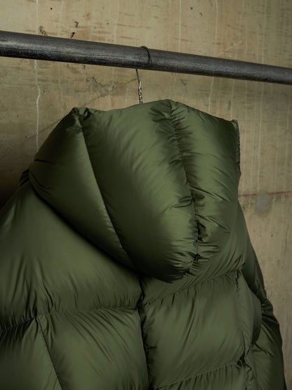 Rick Owens AW21 "GETHSEMANE" GREEN Duvet Jumbo Peter Hooded Puffer Down Jacket