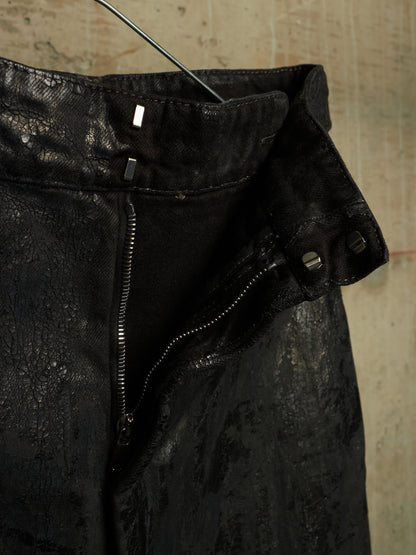 Rick Owens AW24 "PORTERVILLE" Black 13oz Megacrust Turbo Dirt Lido Denim