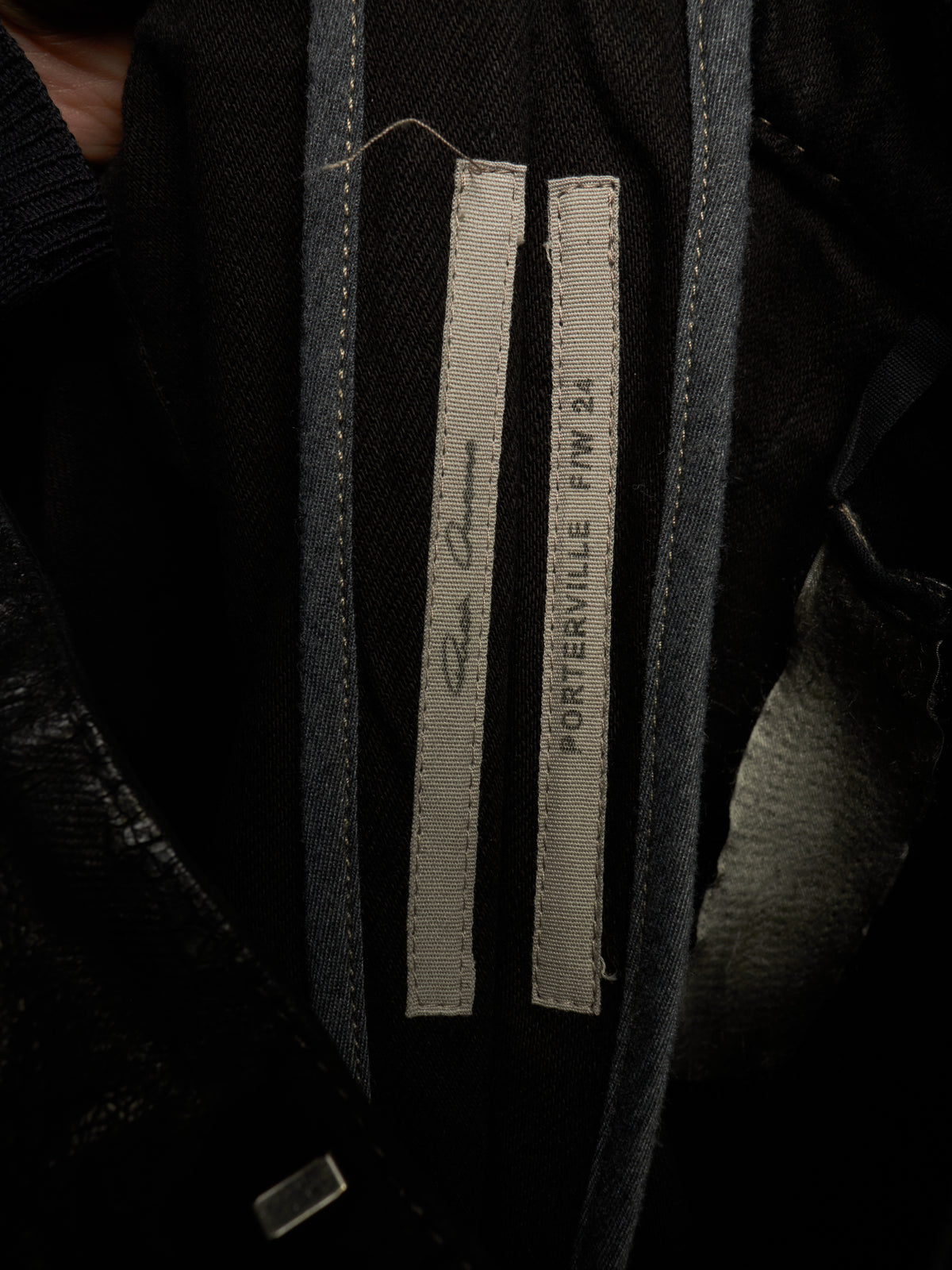 Rick Owens AW24 "PORTERVILLE" Black 13oz Megacrust Turbo Dirt Lido Denim