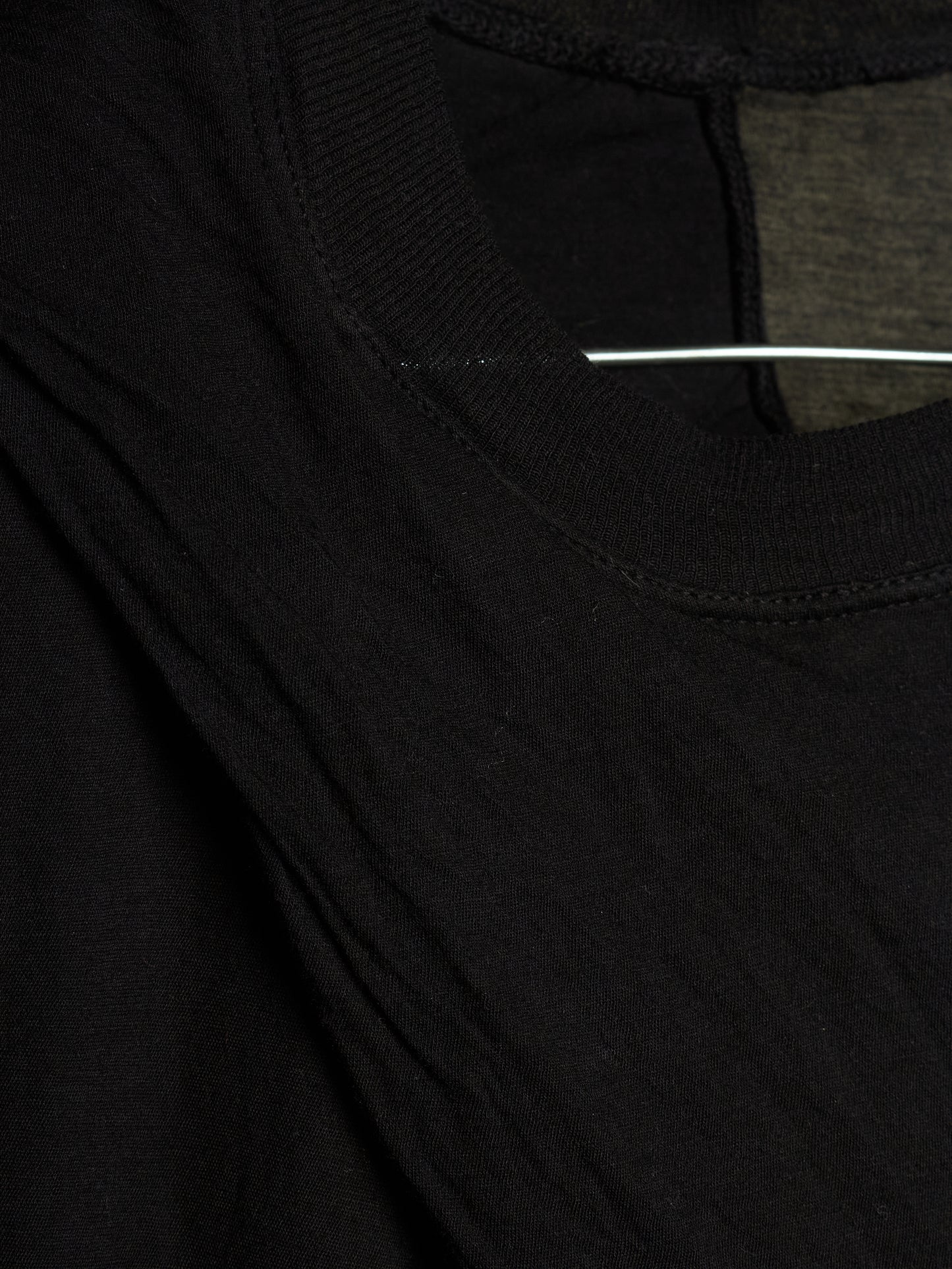 Rick Owens DRKSHDW 2010s Black Semi Sheer Asymmetric Drape Longline Tarp Tank Top