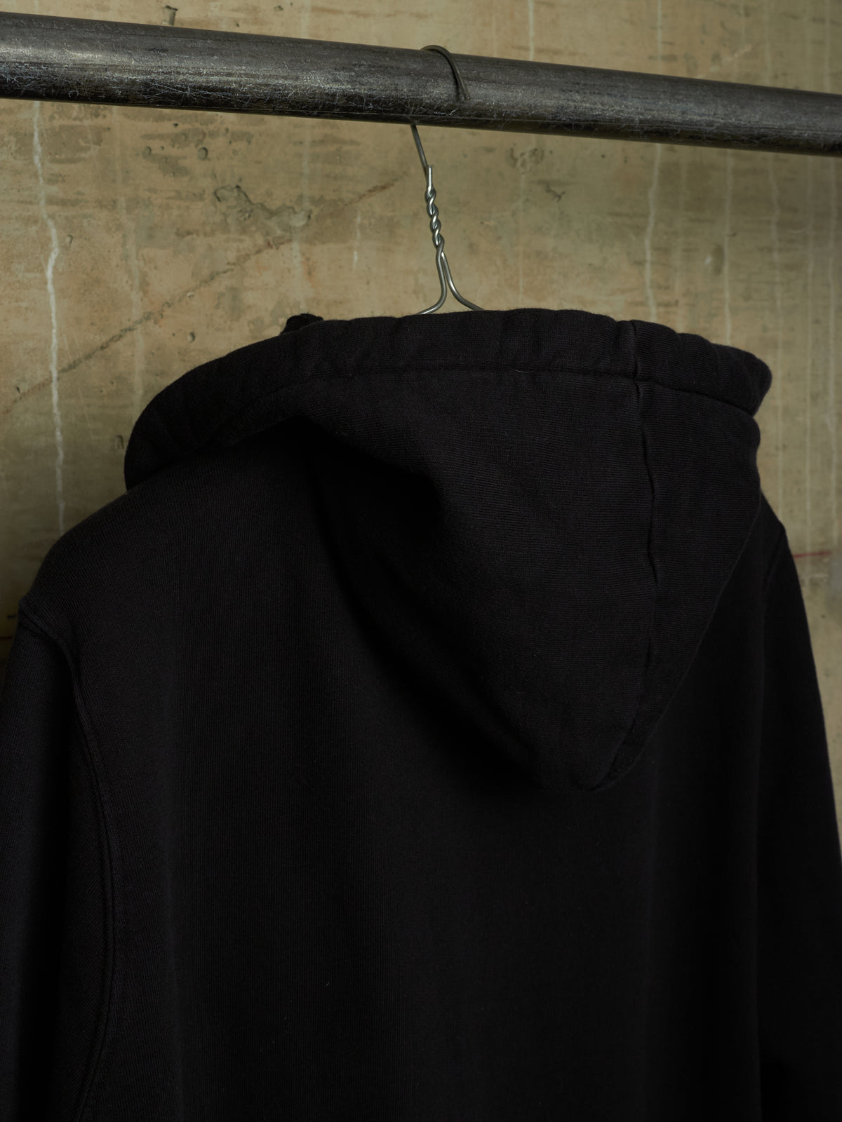 Rick Owens DRKSHDW 2010's BLACK Cotton Fleece Front Zip Hoodie