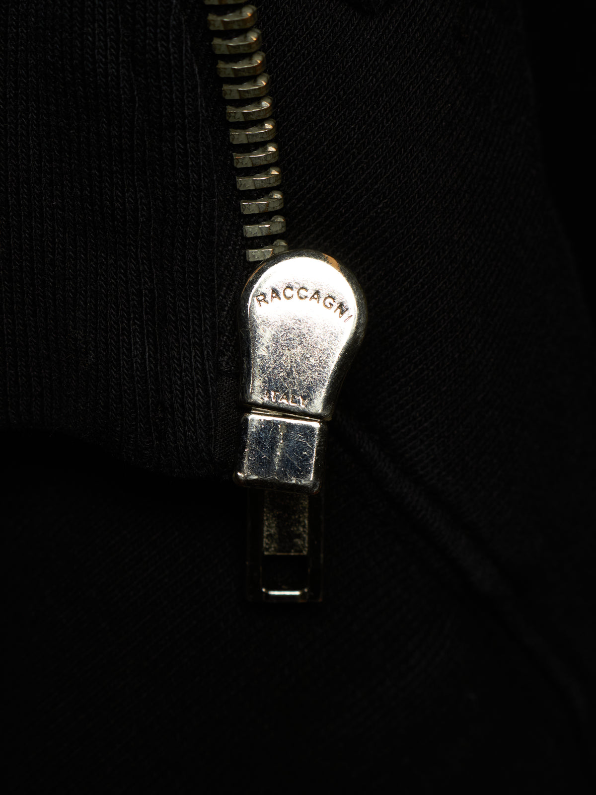 Rick Owens DRKSHDW 2010's BLACK Cotton Fleece Front Zip Hoodie