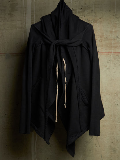 Rick Owens DRKSHDW AW11 "LIMO" Black Druid Cotton Fleece Oversized Hoodie
