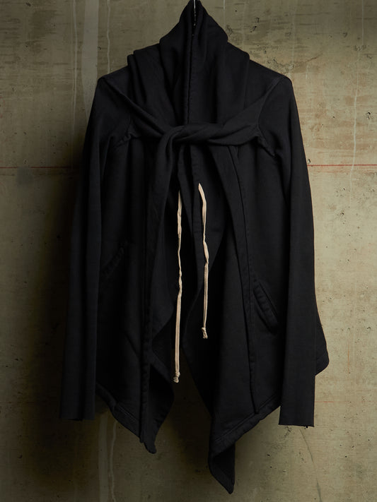 Rick Owens DRKSHDW AW11 "LIMO" Black Druid Cotton Fleece Oversized Hoodie
