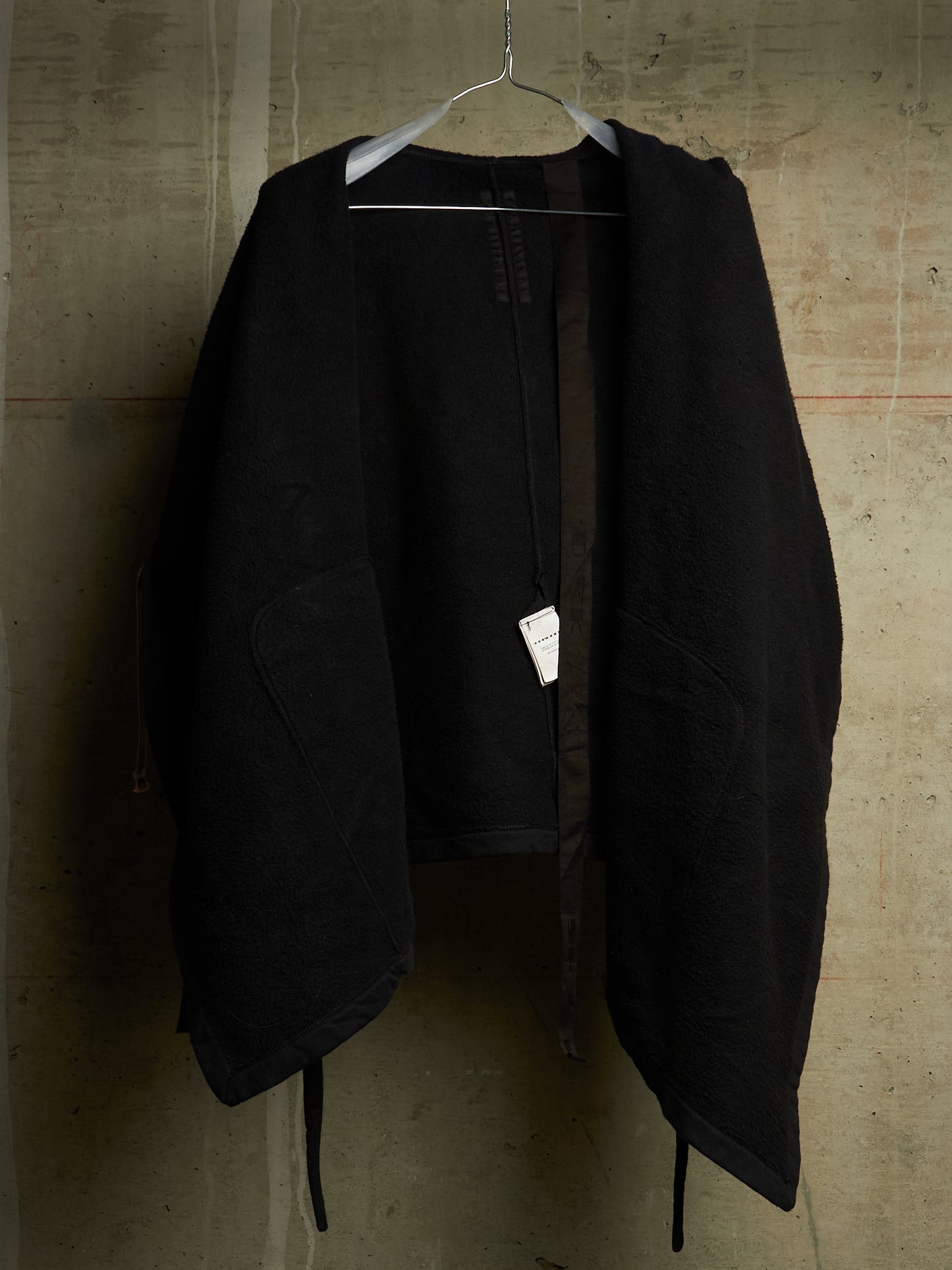 Rick Owens DRKSHDW AW11 "LIMO" Black Druid Cotton Fleece Oversized Hoodie