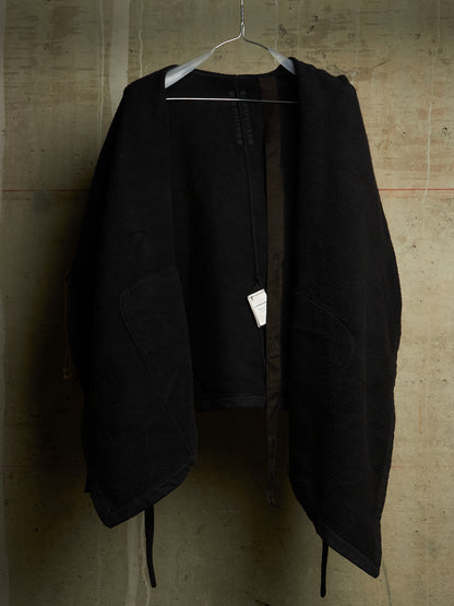 Rick Owens DRKSHDW AW11 "LIMO" Black Druid Cotton Fleece Oversized Hoodie