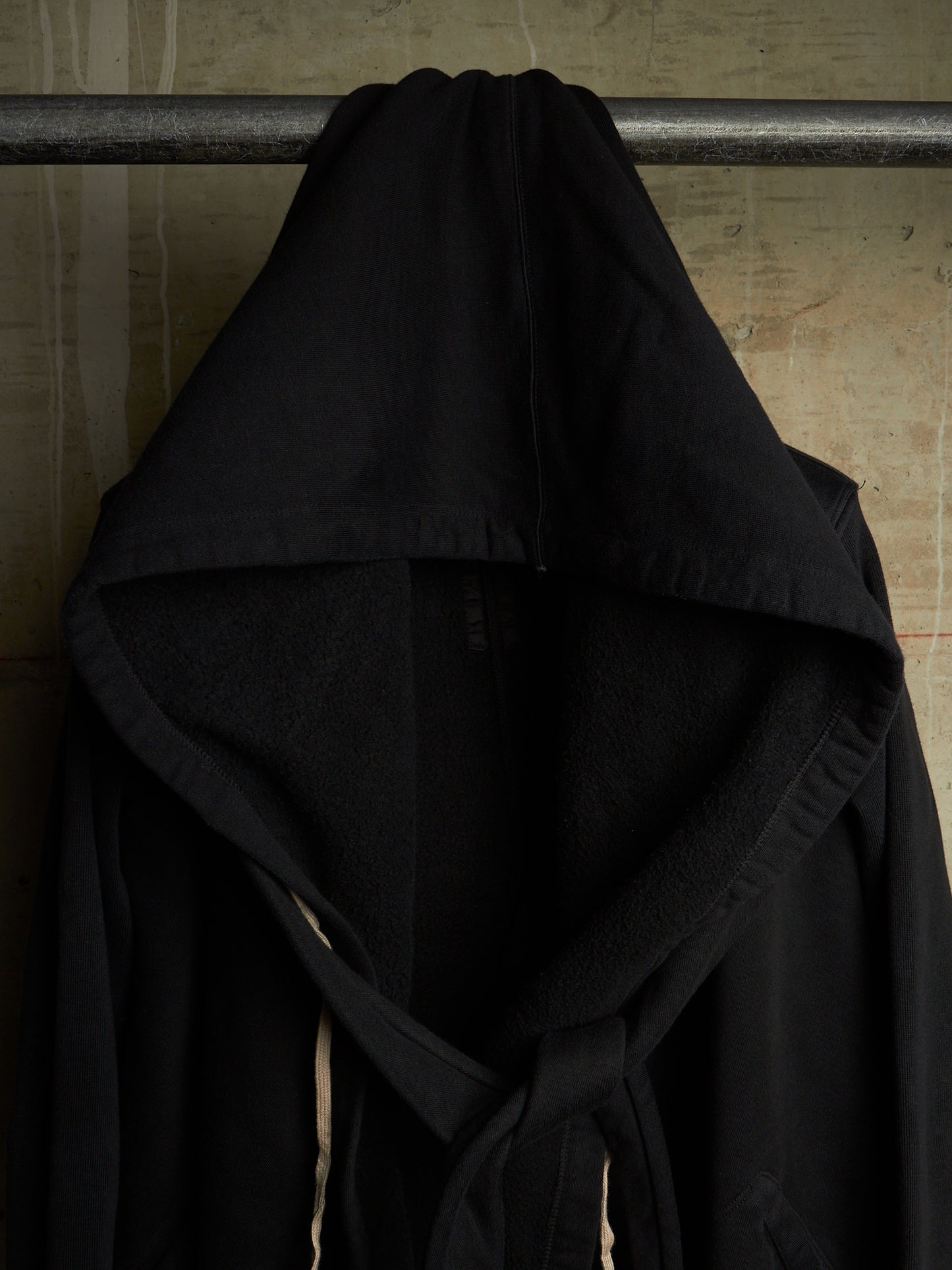 Rick Owens DRKSHDW AW11 "LIMO" Black Druid Cotton Fleece Oversized Hoodie