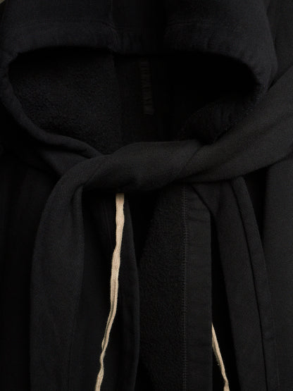 Rick Owens DRKSHDW AW11 "LIMO" Black Druid Cotton Fleece Oversized Hoodie