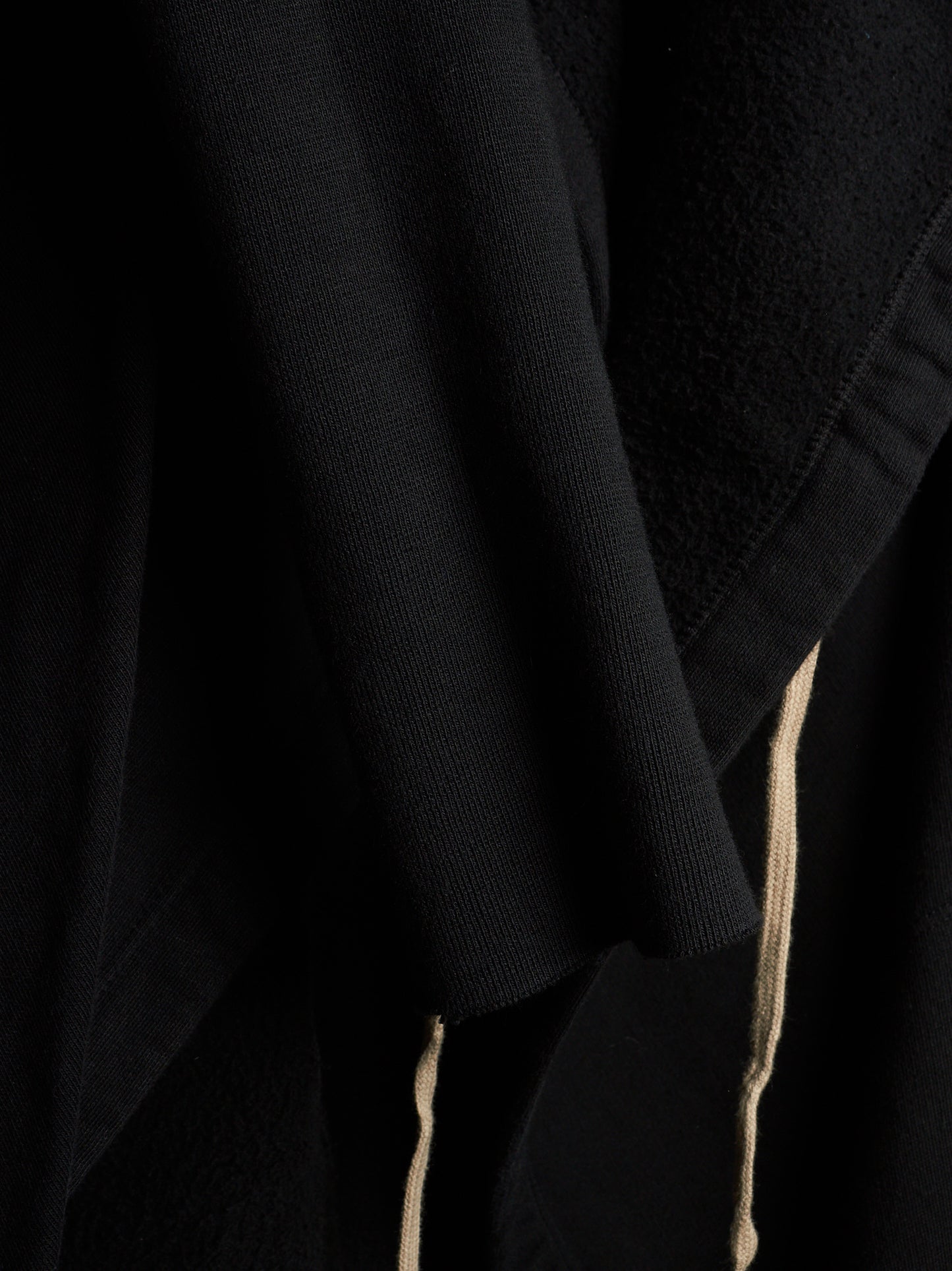Rick Owens DRKSHDW AW11 "LIMO" Black Druid Cotton Fleece Oversized Hoodie
