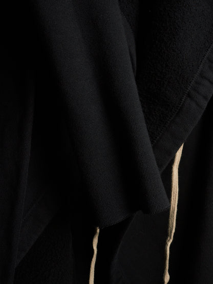 Rick Owens DRKSHDW AW11 "LIMO" Black Druid Cotton Fleece Oversized Hoodie