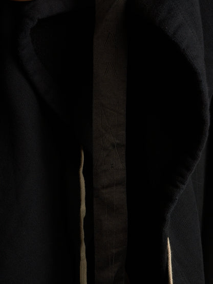 Rick Owens DRKSHDW AW11 "LIMO" Black Druid Cotton Fleece Oversized Hoodie