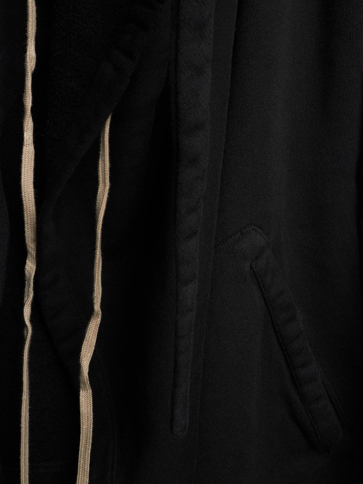 Rick Owens DRKSHDW AW11 "LIMO" Black Druid Cotton Fleece Oversized Hoodie