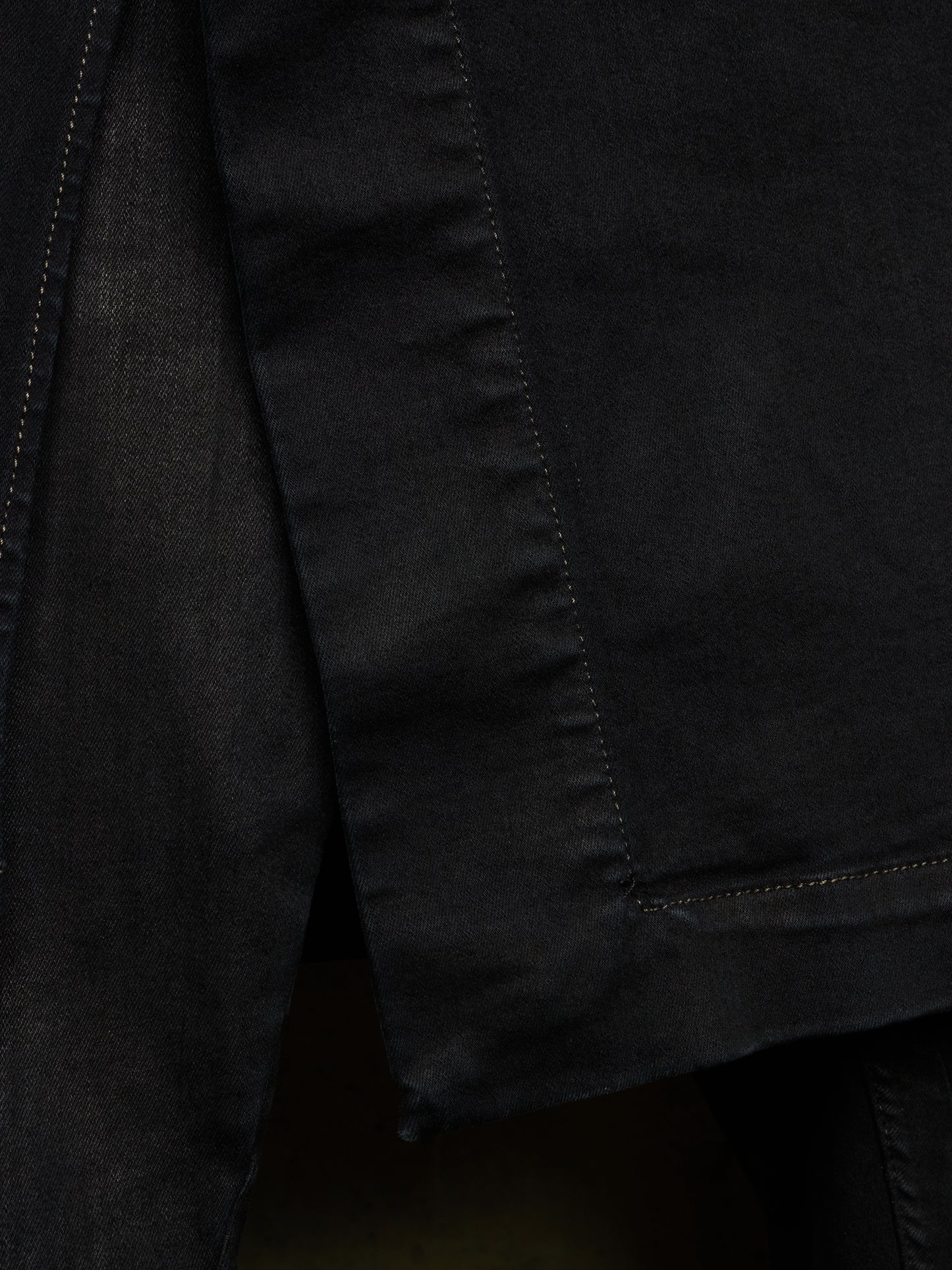Rick Owens DRKSHDW AW16 "MASTODON" BLACK MATTE Waxed Gladiator Kilt Layer Denim