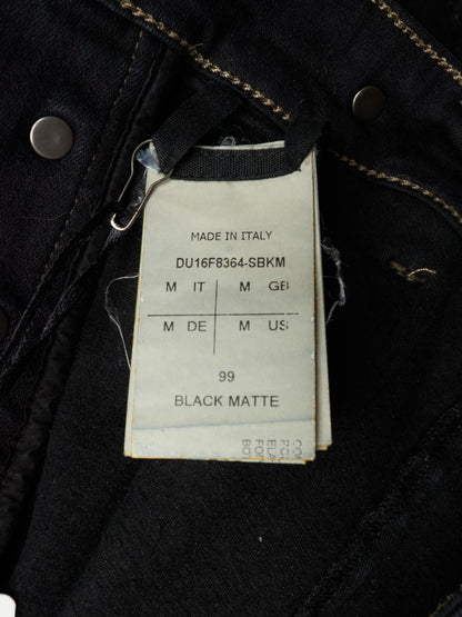 Rick Owens DRKSHDW AW16 "MASTODON" BLACK MATTE Waxed Gladiator Kilt Layer Denim