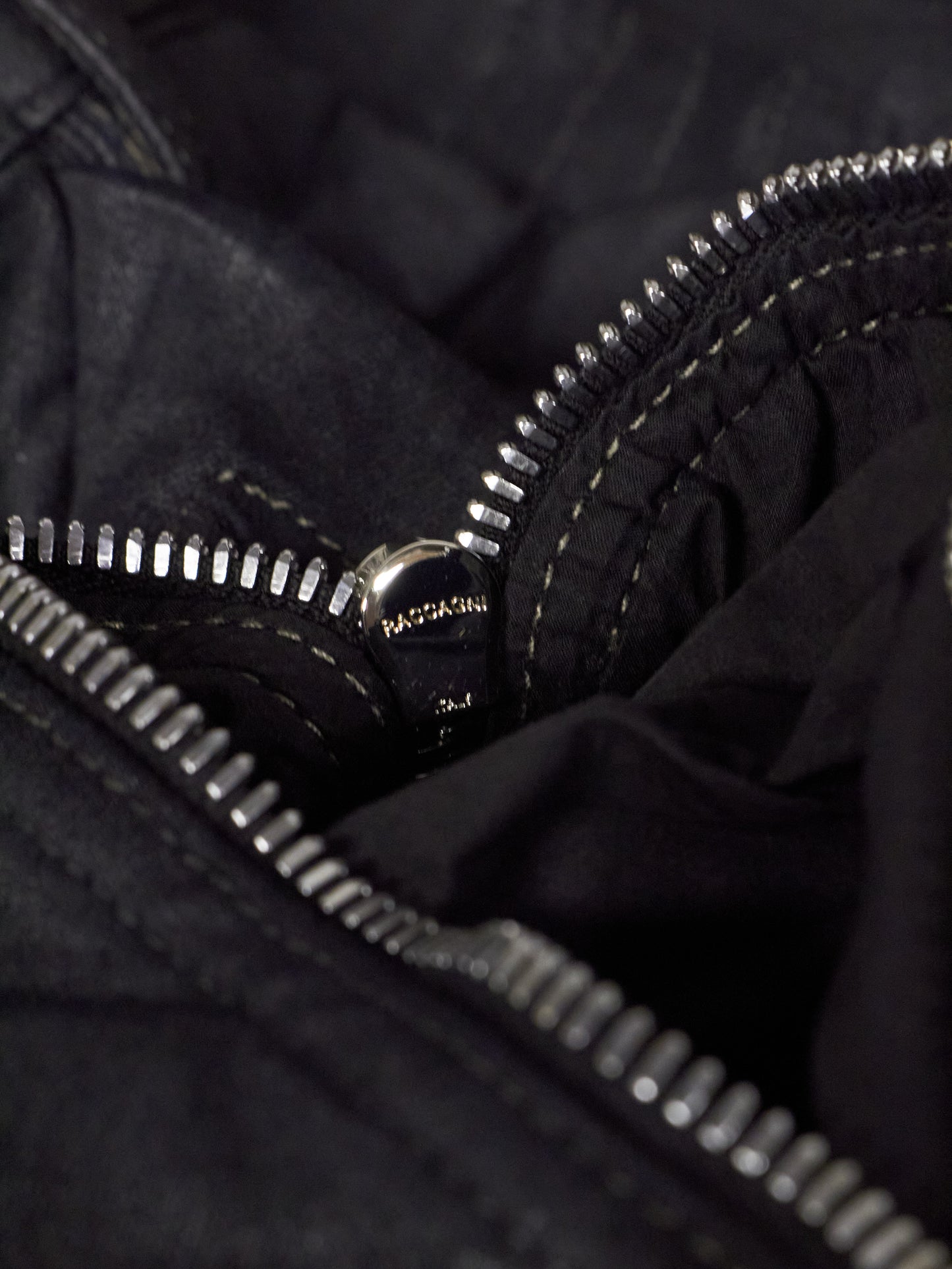 Rick Owens DRKSHDW AW17 "GLITTER" Black Waxed 'Memphis Cut' Stretch Denim