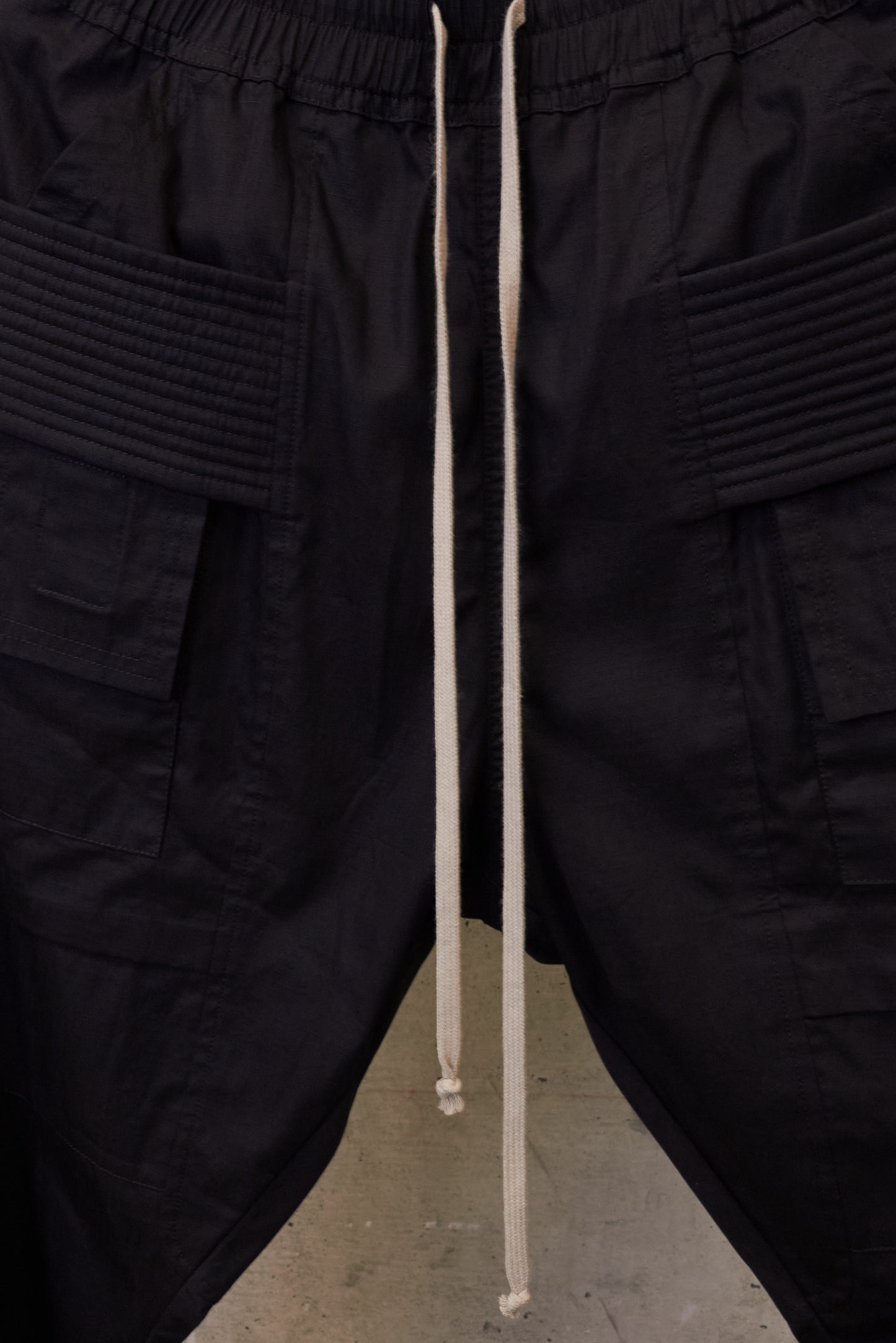 Rick Owens DRKSHDW SS19 "BABEL" Rip Stop Creatch Cargo Pants