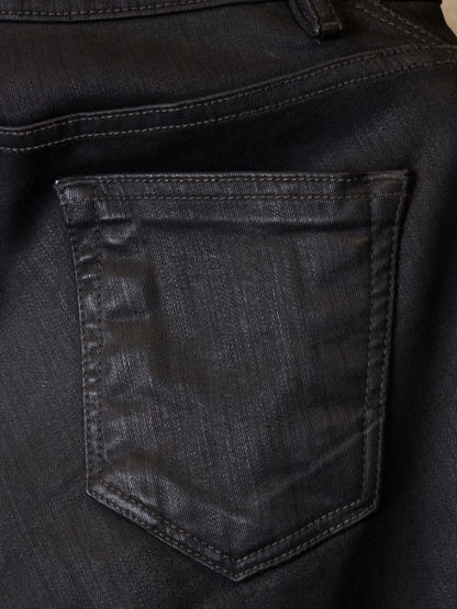 Rick Owens DRKSHDW AW24 "PORTERVILLE" 'BIAS BOOTCUT' Waxed Flare Denim