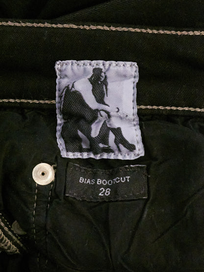 Rick Owens DRKSHDW AW24 "PORTERVILLE" 'BIAS BOOTCUT' Waxed Flare Denim