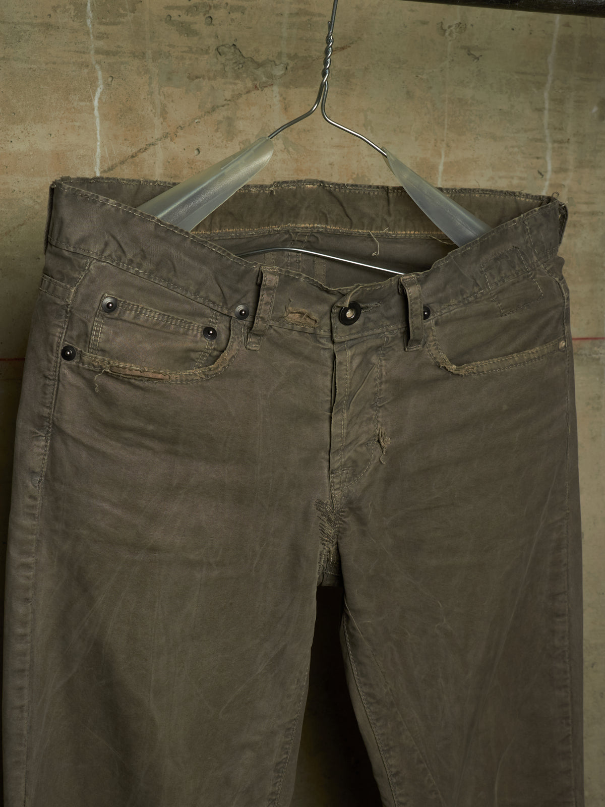 Rick Owens DRKSHDW AW05 "EXPLODER" DUST Distressed Skinny Denim