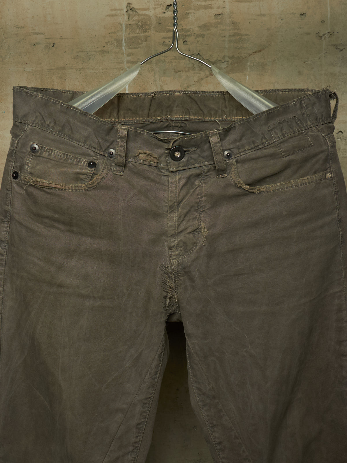 Rick Owens DRKSHDW AW05 "EXPLODER" DUST Distressed Skinny Denim